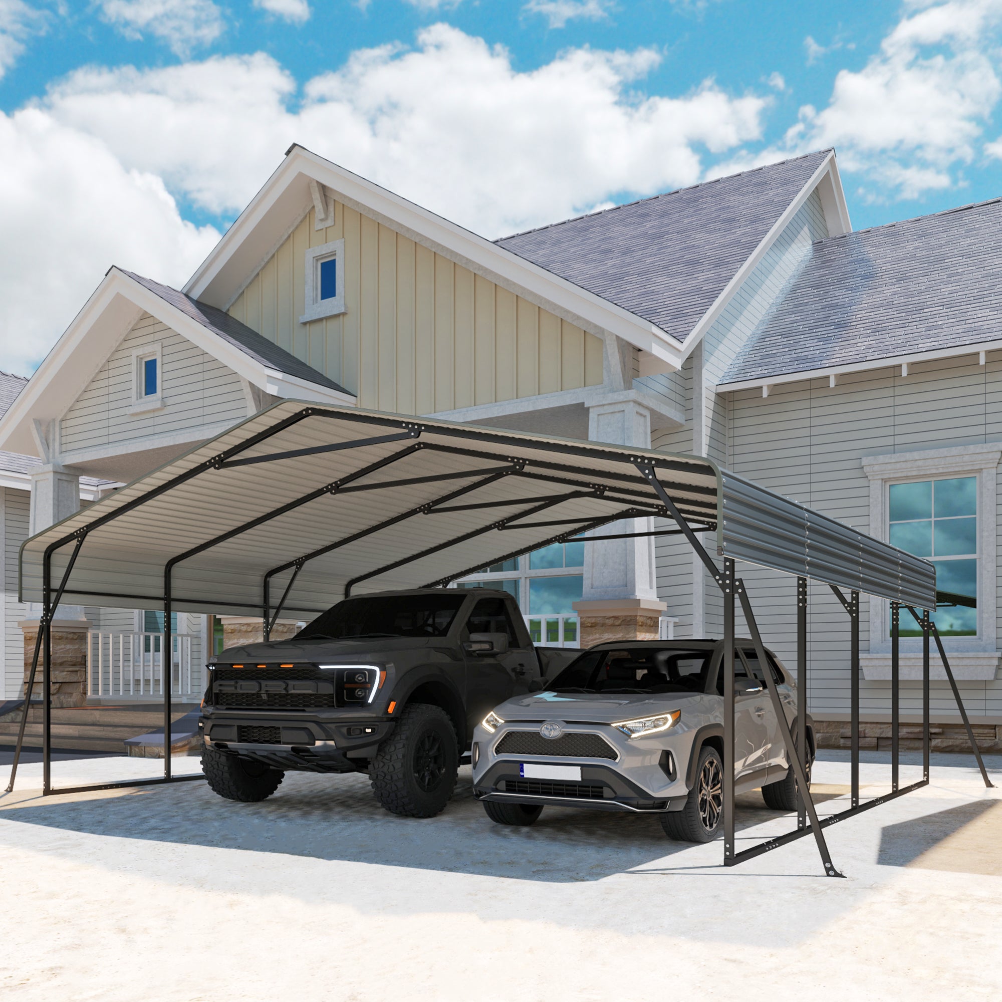 20x20 Color Tile Roof Carport