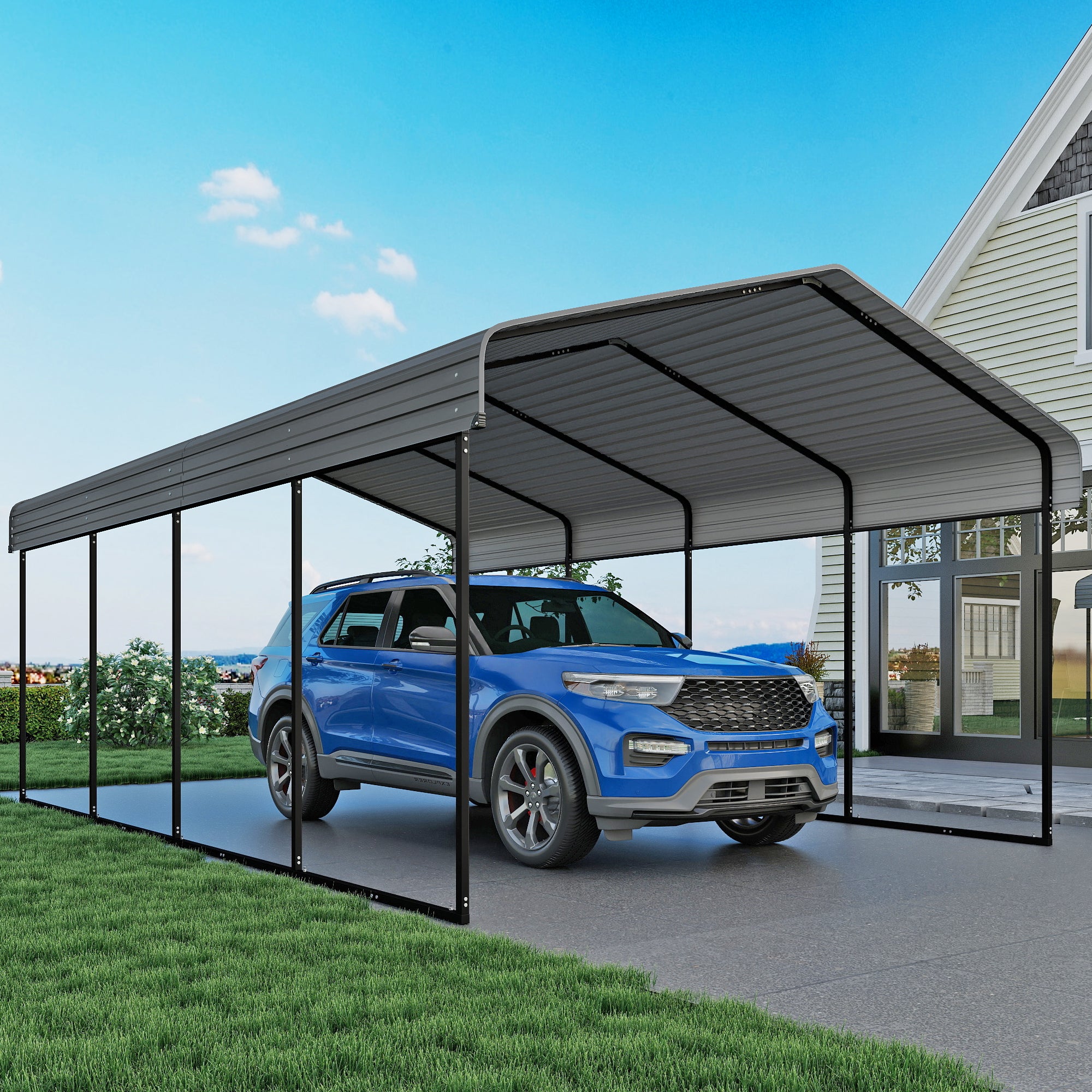 12x20 Color Tile Roof Carport