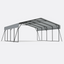 20x20 FT Heavy Duty Metal Carport without Sidewalls Grey