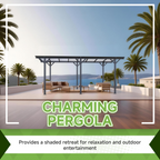 10x19 FT Heavy Duty Metal Carport without Sidewalls Grey