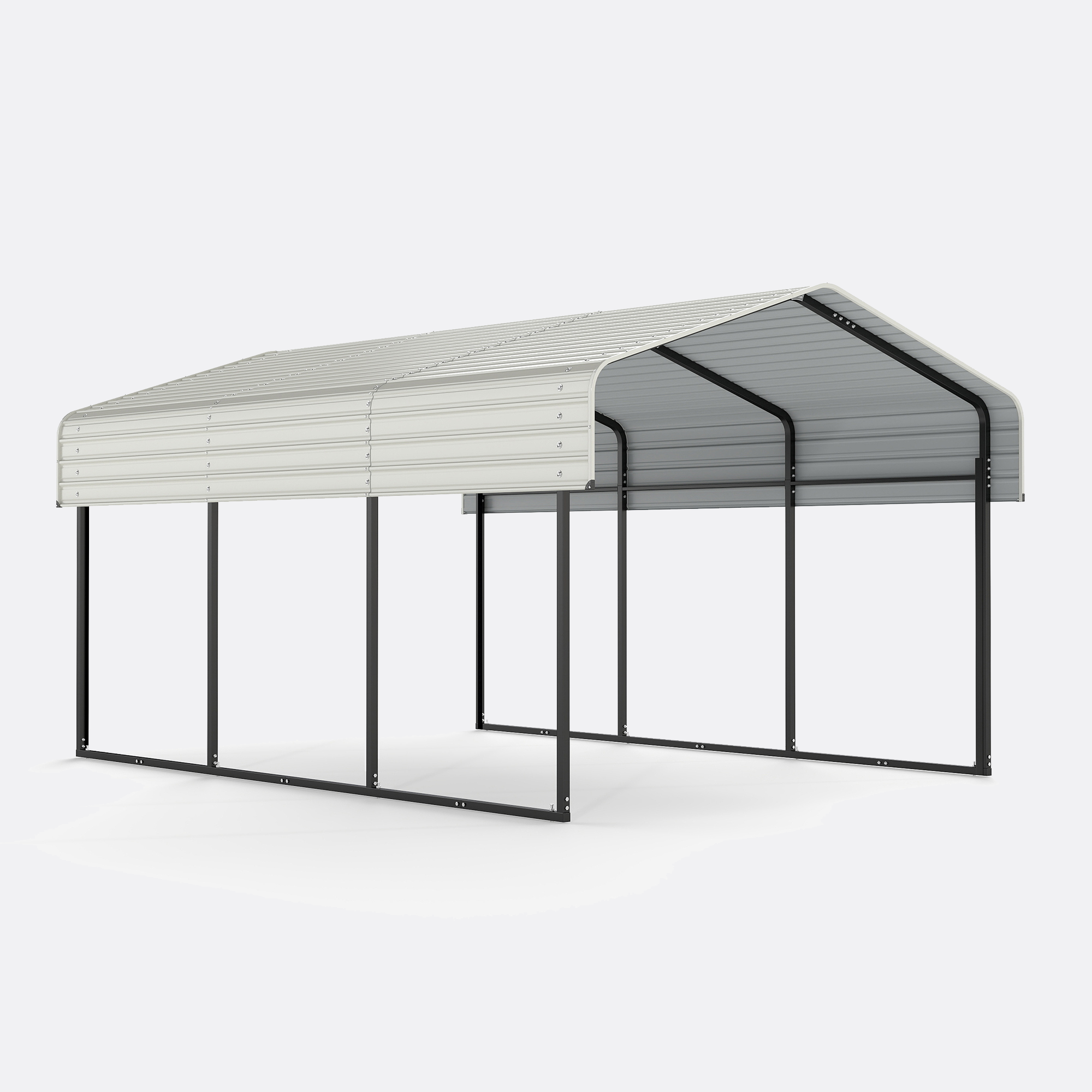 10x15FT Heavy Duty Metal Carport without Sidewalls
