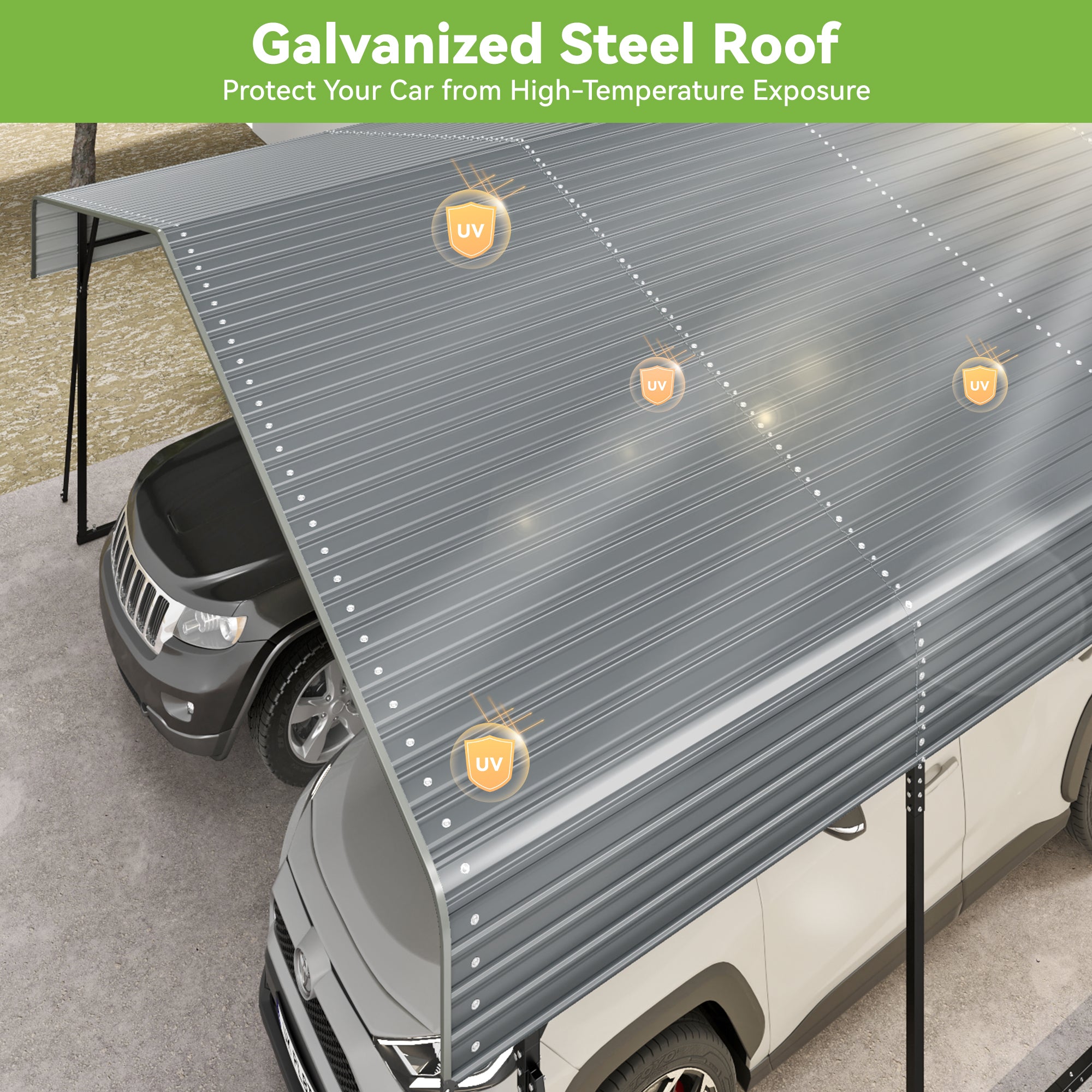 20x20 Color Tile Roof Carport