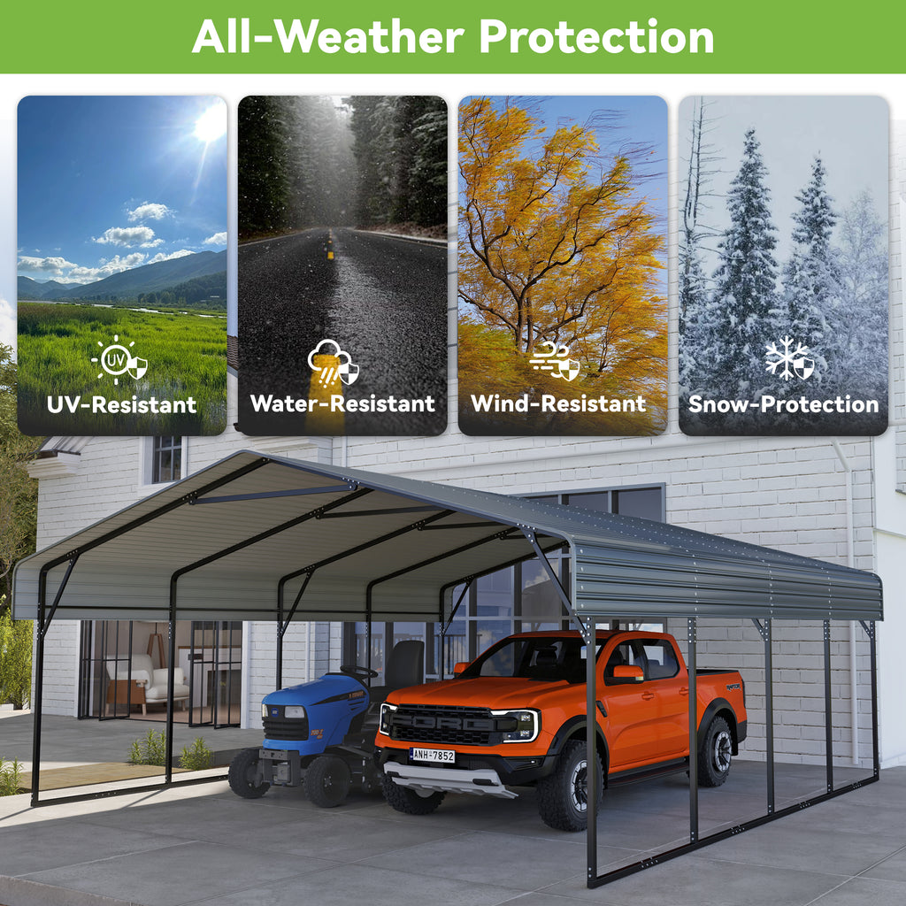 20x20 Color Tile Roof Carport