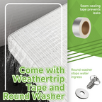 10x15FT Heavy Duty Metal Carport Cream White with Galvanized Roof, No Sidewalls