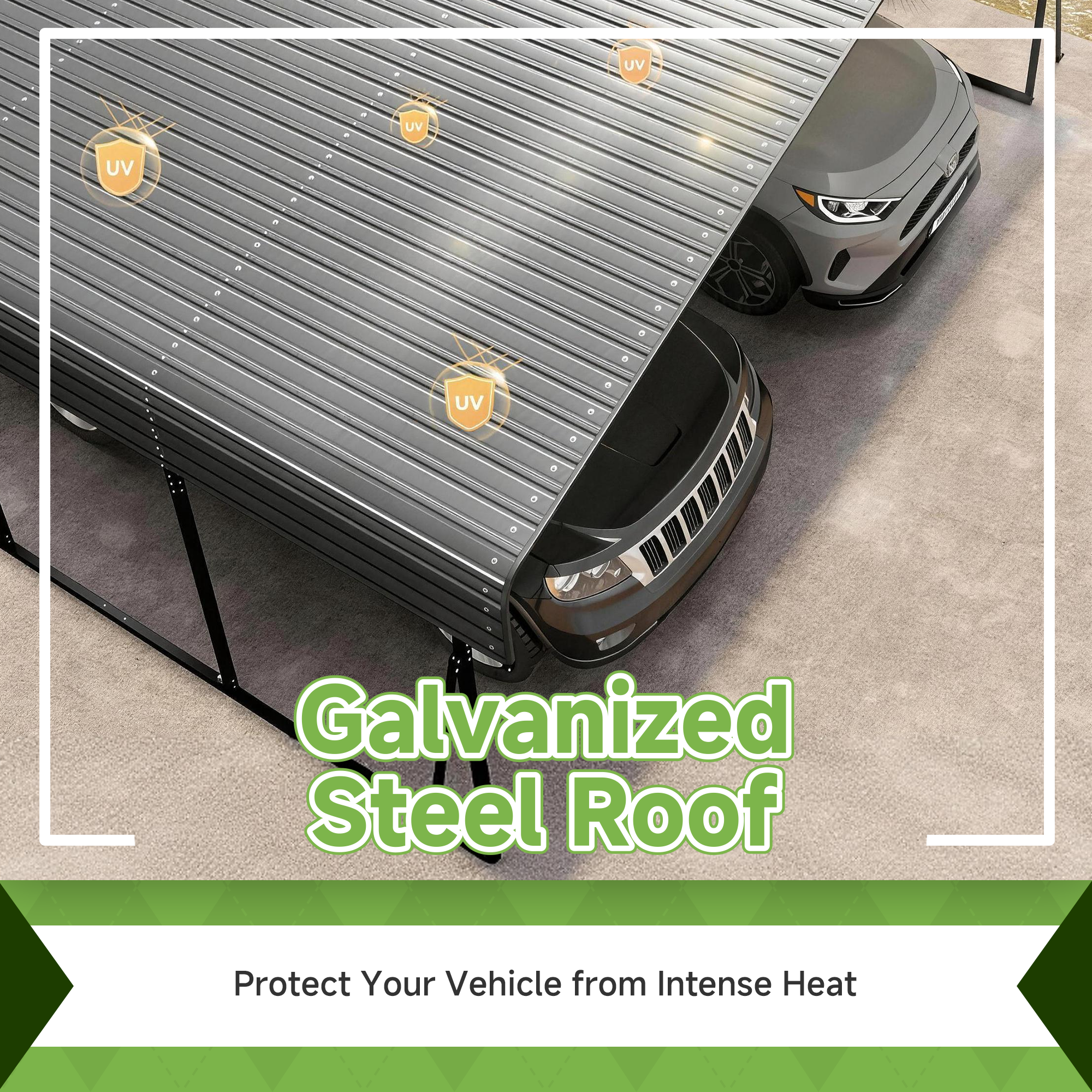 20x20 Color Tile Roof Carport Secondary image